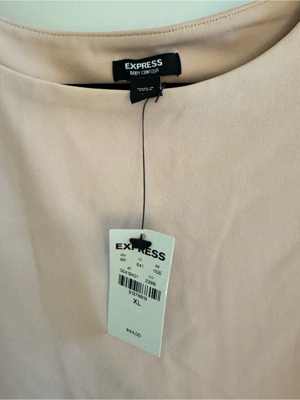 Express Blush Cropped Pink Sleeveless Tank Top - Picture 3 of 4
